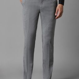 Louis Philippe Men Textured Slim Fit Formal Trousers-image-33