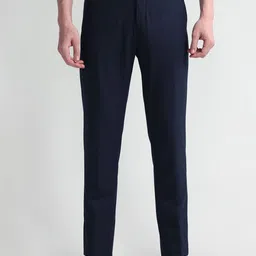 Arrow Men Solid Mid Rise Slim Fit Formal Trousers-picture-11