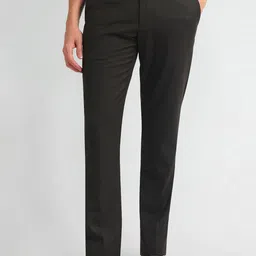 Arrow Men Slim Fit Checked Formal Trousers-picture-30