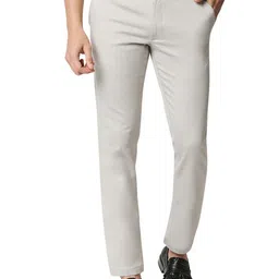 Basics Men Tapered Fit Cotton Chinos Trousers-image-69