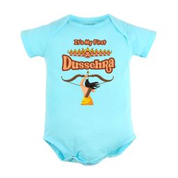 FFLIRTYGO Infants Dussehra Special Printed Pure Cotton Bodysuit-picture-13