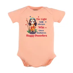 FFLIRTYGO Infant Dussehra Printed Pure Cotton Special Bodysuit-picture-4