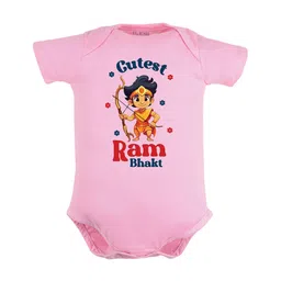 FFLIRTYGO Infants Typography Printed Dussehra Special Cotton Bodysuit-image-56