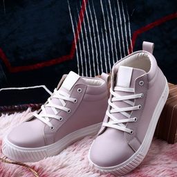 Bxxy Women Contrast Sole Lace Up Sneakers-image-99