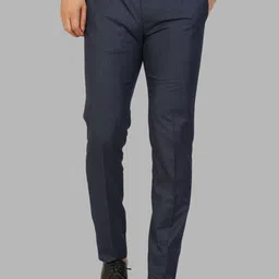 Givo Men Textured Mid Rise Regular Fit Formal Trousers-image-53