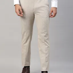 Givo Men Checked Regular Fit Mid-Rise Formal Trousers-image-72