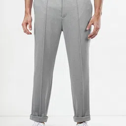 Celio Men Regular Mid-Rise Flat-Front Casual Trousers-image-98