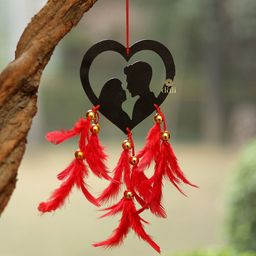 DULI Love Couple Dreamcatcher Car Hanging-44