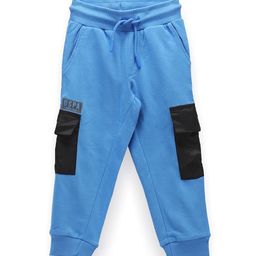 U.S. Polo Assn. Kids Boys Colourblocked Pure Cotton Mid-Rise Joggers-image-8