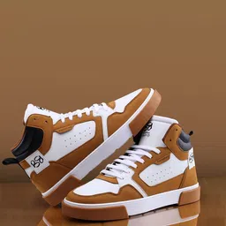bacca bucci Men Mid -Top STALK Classic Colourblocked Comfort Insole Basics Sneakers-image-47
