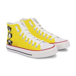 CROWCIA LONDON Men Printed Round Toe Lightweight Canvas Sneakers-image-89