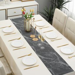 HOKIPO Brown Textured Table Runners-37