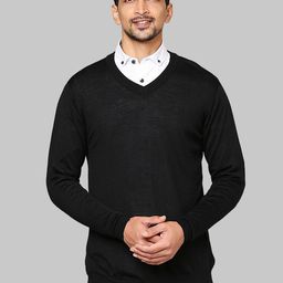 Raymond Men Black Pullover Sweater-image-5