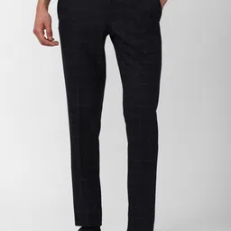 SIMON CARTER LONDON Men Checked Slim Fit Trousers-image-85