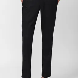 SIMON CARTER LONDON Men Striped Slim Fit Formal Trousers-image-90