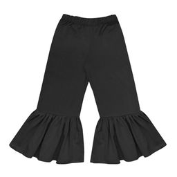 A T U N Girls Black Ruffle Trousers-image-62