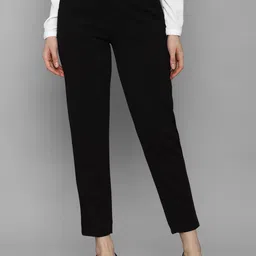 Allen Solly Woman Women Black Solid Trouser-image-50