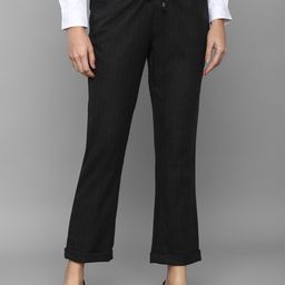 Allen Solly Woman Women Black Striped Trousers-picture-37