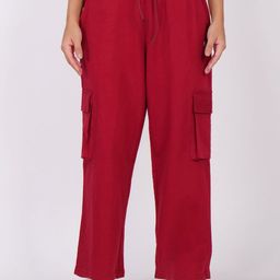 FLURR Women Smart Mid-Rise Cotton Travel Features Regular Trousers Trousers-image-96