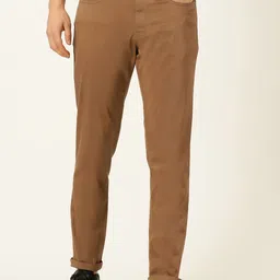 Harvard Men Brown Smart Mid Rise Chinos-image-25