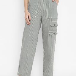 Taurus Women Vertical Striped Smart Trousers-image-5