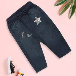 MeeMee Infants Girls Smart Denim Cotton Trousers-image-91
