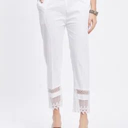 Clora Creation Women Smart Straight Fit Easy Wash Cotton Trousers-image-68
