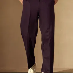 DENNISON Men Smart Loose Fit Easy Wash Trousers-image-89