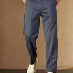 DENNISON Men Smart Loose Fit Easy Wash Trousers-image-35