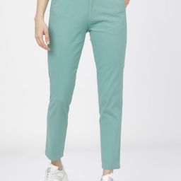 Tokyo Talkies Women Blue Tapered Fit Easy Wash Trousers-image-62