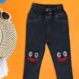 A-Okay Kids Slim Fit Mid-Rise Embroidered Cotton Denim Jogger-picture-8
