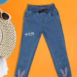 A-Okay Kids Slim Fit Dark Shade Embroidered Clean Look Cotton Jeans-image-67