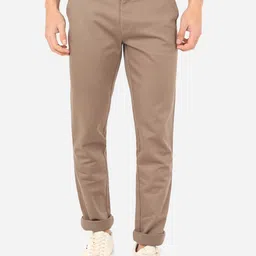 JADE BLUE Men Slim Fit Easy Wash Cotton Trousers-picture-30