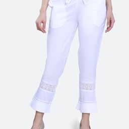 FCK-3 Women Relaxed High-Rise Pure Cotton Peg Trousers-image-20