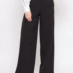 TULIP 21 Women Italian Flared High Rise Easy Wash Parallel Trousers-image-25