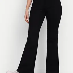 BROADSTAR Women Flared High-Rise Bootcut Trousers-picture-16