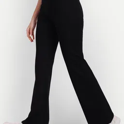 BROADSTAR Women Smart Flared High-Rise Easy Wash Trousers-picture-17