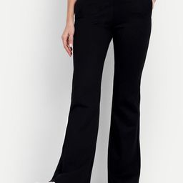 BROADSTAR Women Smart Flared High-Rise Easy Wash Stretchable Bootcut Trousers-picture-49