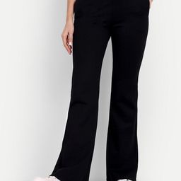 BROADSTAR Women Smart High Rise Stretchable Bootcut Flared Trouser-picture-0