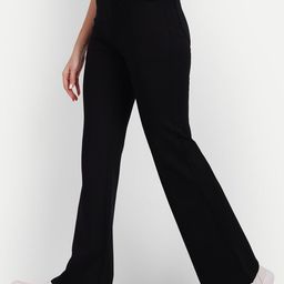 BROADSTAR Women Smart Flared High-Rise Easy Wash Trousers-picture-44
