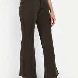Next One Women Smart Flared High-Rise Regular Trouser-image-98