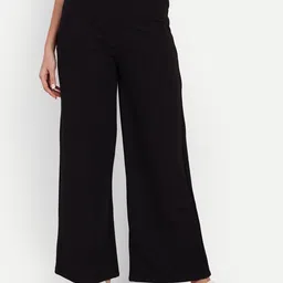Next One Women Smart Loose Fit High-Rise Easy Wash Parallel Trousers-image-68