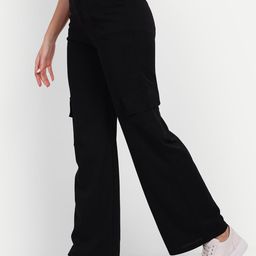 Next One Women Smart Loose Fit High-Rise Easy Wash Cargo Trousers-picture-5