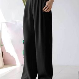 Next One Women Smart Loose Fit High-Rise Cotton Easy Wash Parallel Trousers-picture-29