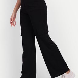 Next One Women Smart Loose Fit High-Rise Easy Wash Cargos-picture-1