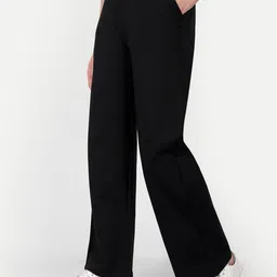 Next One Women Smart Loose Fit High-Rise Easy Wash Parallel Trousers-image-60