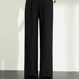 Next One Women Smart Loose Fit High-Rise Easy Wash Cotton Parallel Trousers-picture-15
