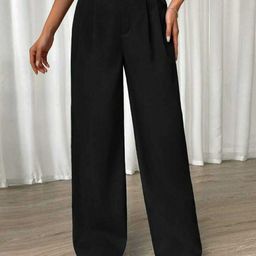 Next One Women Smart Loose Fit High-Rise Easy Wash Pleated Parallel Trousers-picture-25