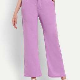 Next One Women Straight Fit Easy Wash Stretchable High-Rise Parallel Trousers-picture-40