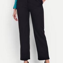 BROADSTAR Women Straight Fit High-Rise Easy Wash Formal Trousers-picture-43
